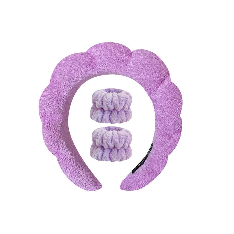 Diadema+muñequera lila