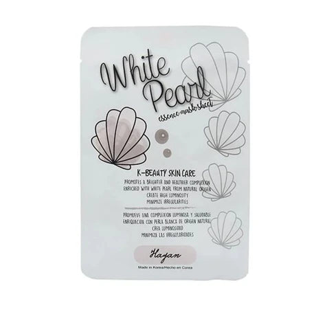 Mascarilla de perlas blancas