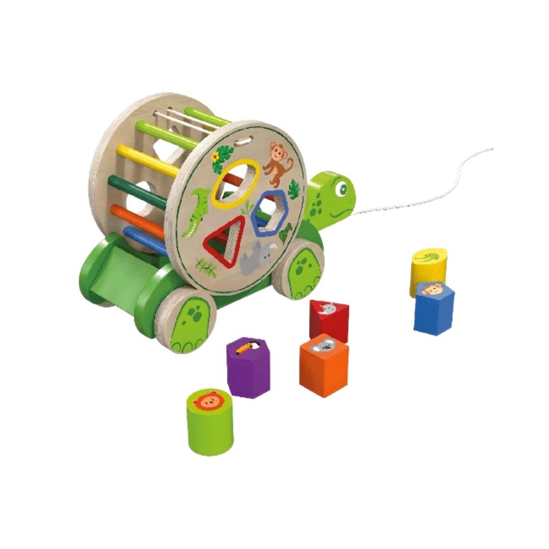 Tortuga de arrastre de madera