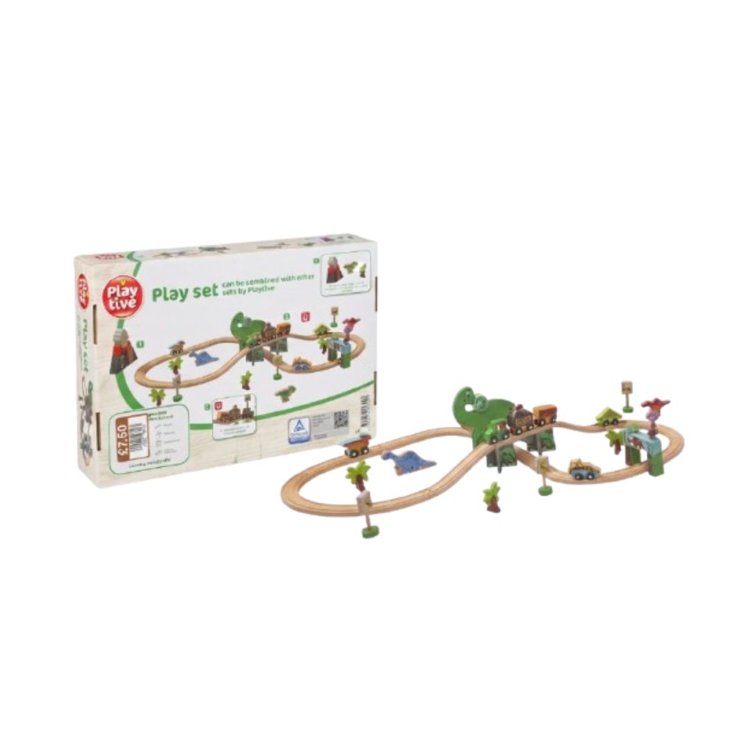 Set de tren de madera