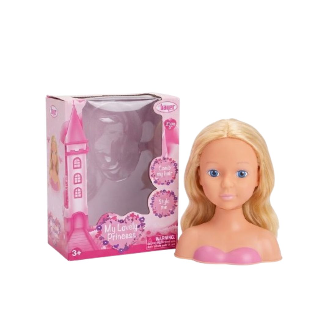 Cabeza de muñeca para peinar y maquillar