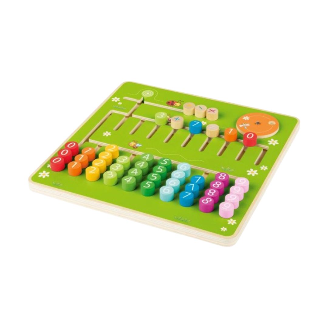 Juego de calculo aritmetico de madera