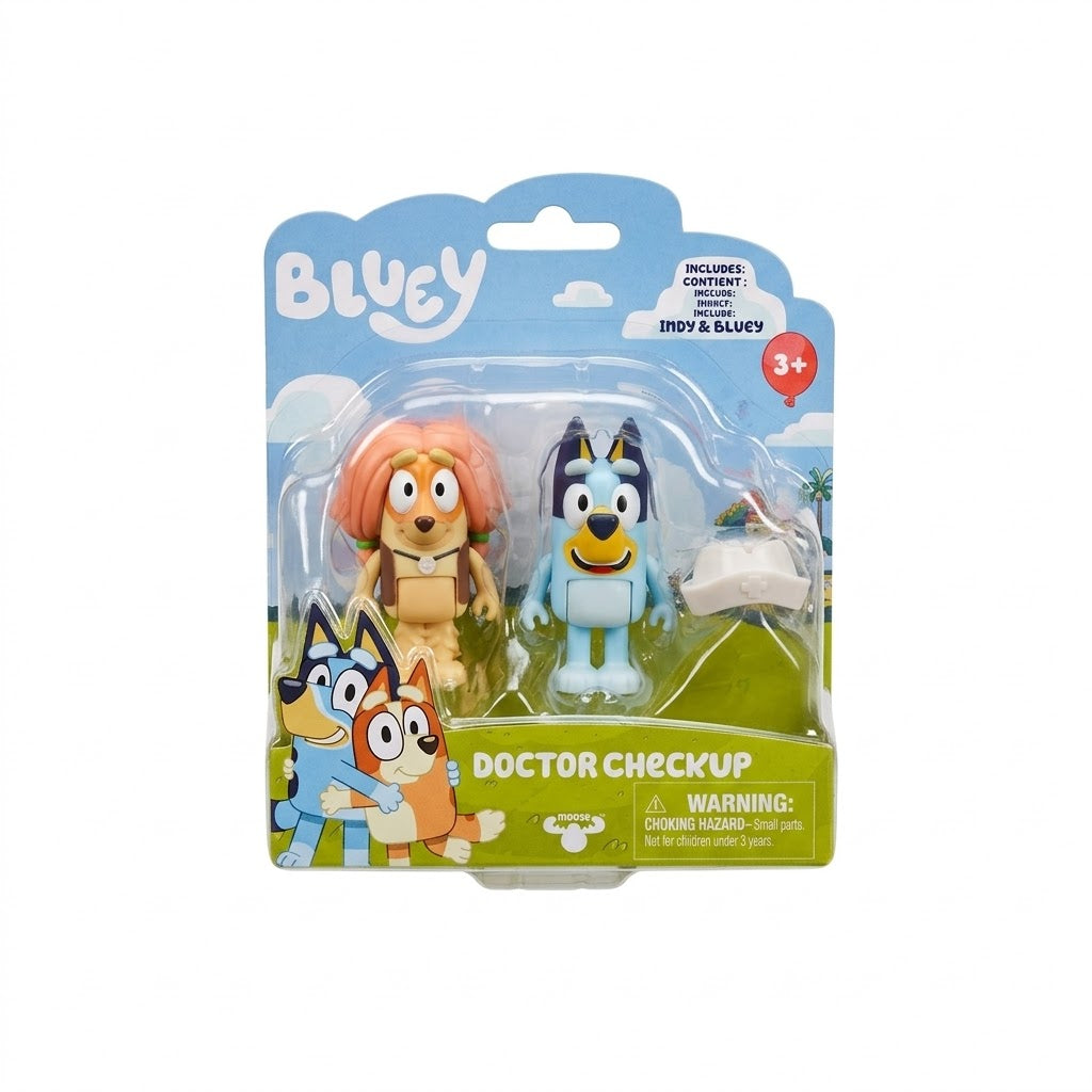 Set Bluey & Indy Doctor Checkup