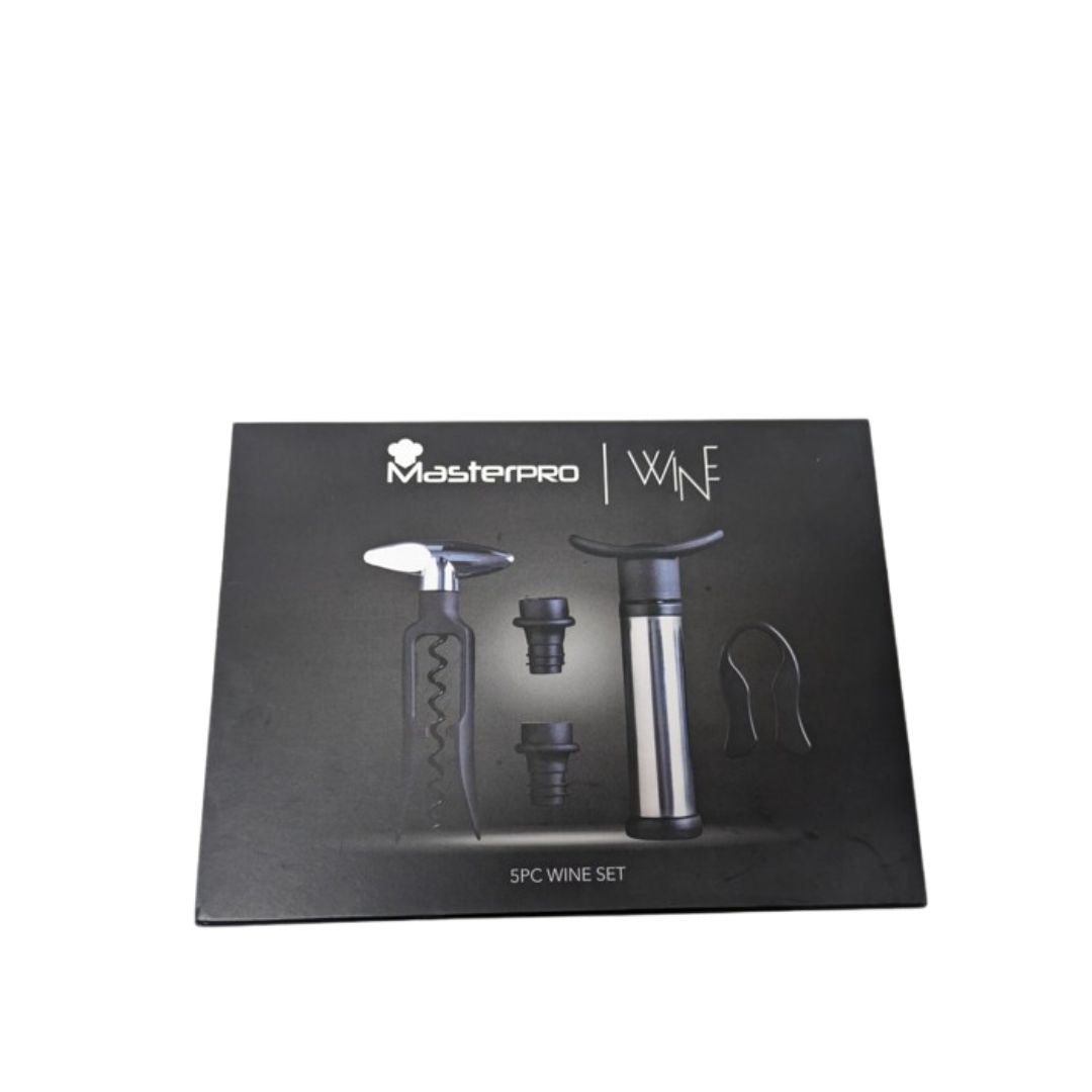 Set de accesorios para vino de 5 piezas