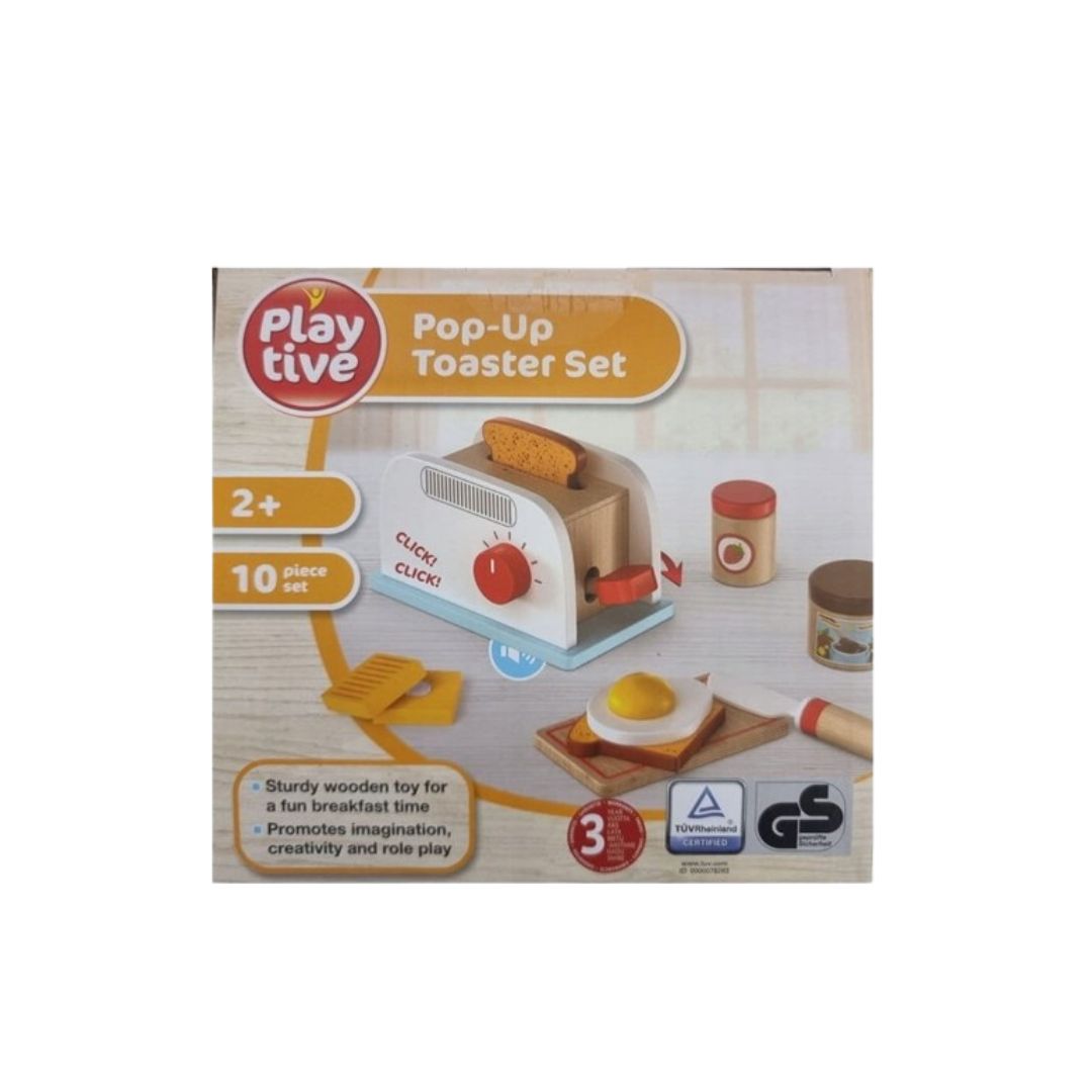 Juguete de madera juego de tostadora
