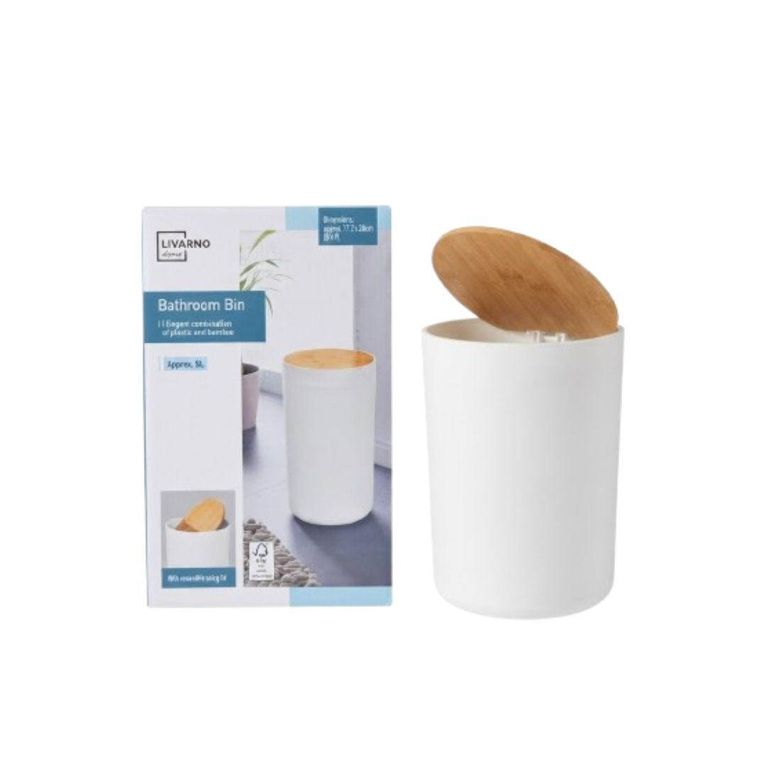 Papelera de baño con tapa