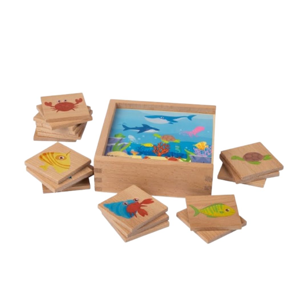 Juego de memoria de madera